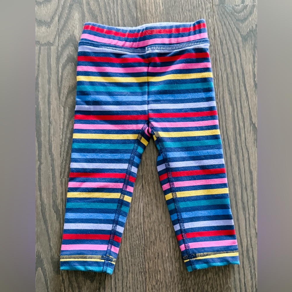 Hanna Andersson Warm Winter Leggings Rainbow Navy Multi Stripe 18-24 months